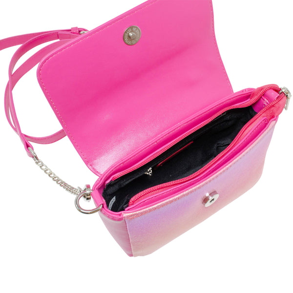 Shiny Baguette Heart Handbag: Pink