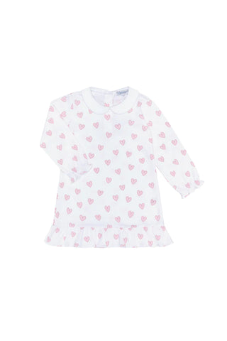 Pink Heart Print Playtime Dress