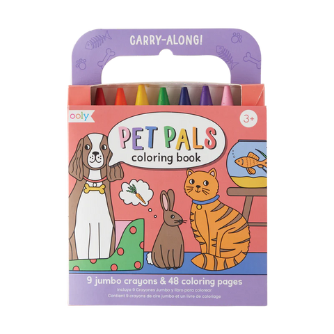 Carry Along Crayon and Coloring Book Set - Pet Pals