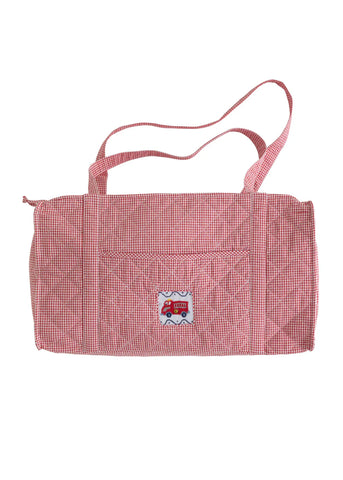 Quilted Luggage Duffle - Fire Truck