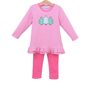 Christmas Tree Ruffle Pant Set