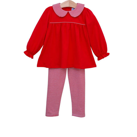 Abigail Pant Set- Red