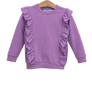 Laura Ruffle Pullover- Lavender