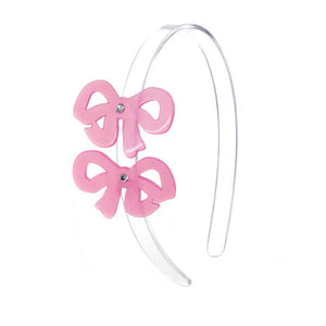 Double Bow Pink Headband