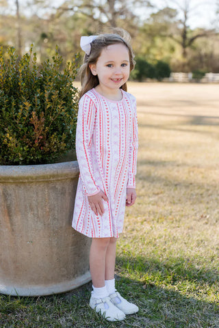 Girls Play Dress- Scallops & Hearts