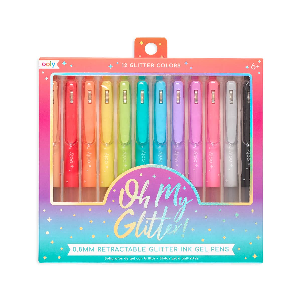 Oh My Glitter! Retractable Glitter Gel Pens - Set of 12