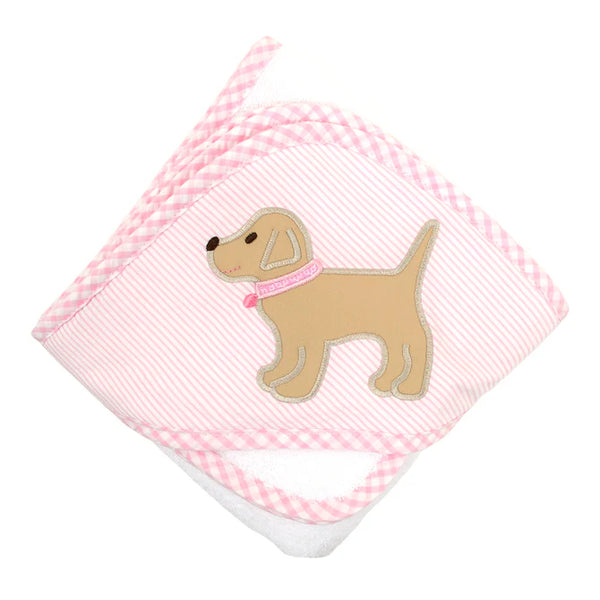 Pink Lab Puppy Towel/Wash Cloth Set