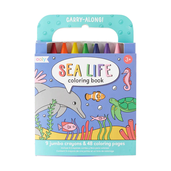 Carry Along Crayon and Coloring Book Set - Sea Life