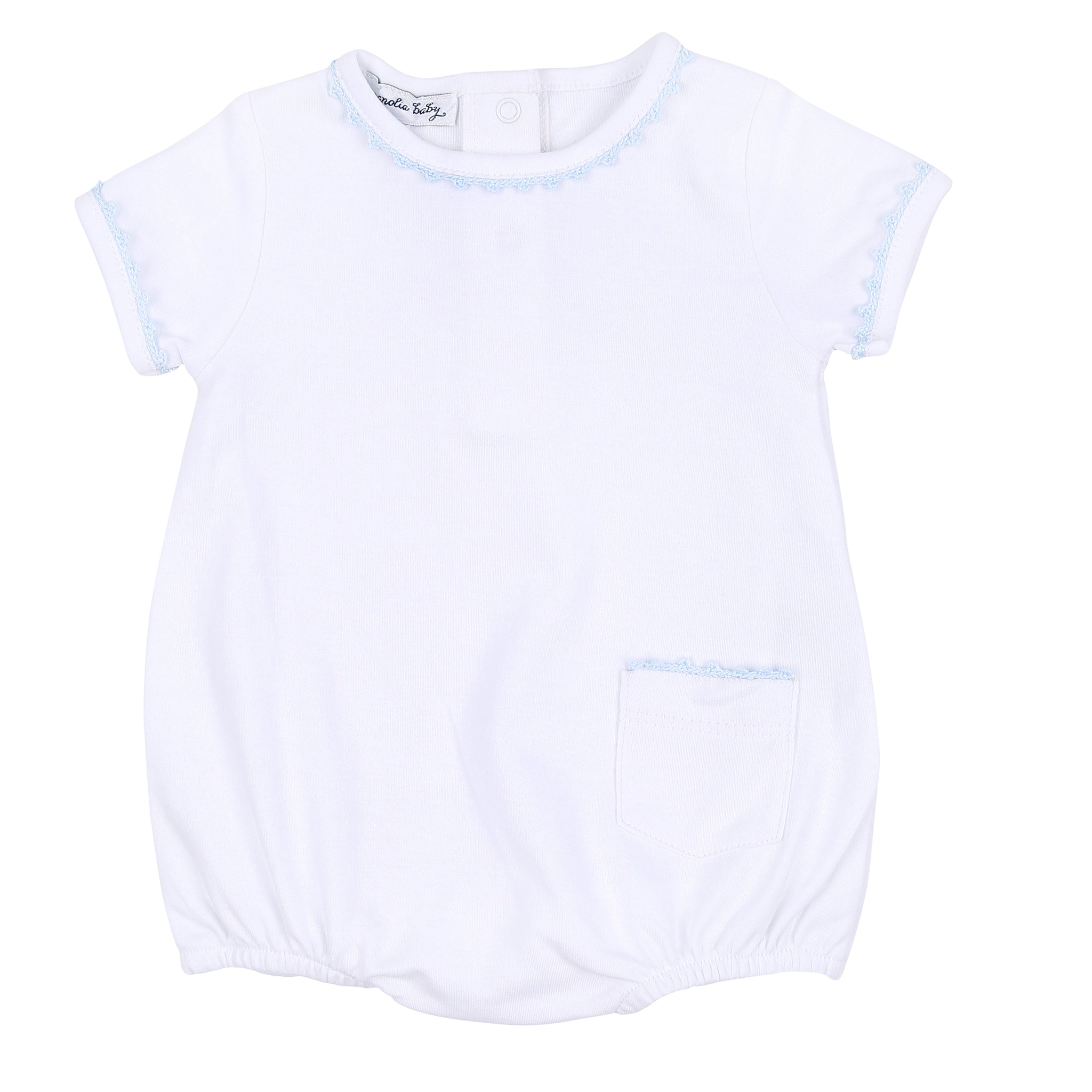 Baby Joy Embroidered Bubble - Blue
