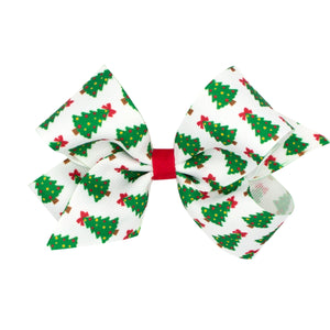 Medium Christmas Tree Print Bow