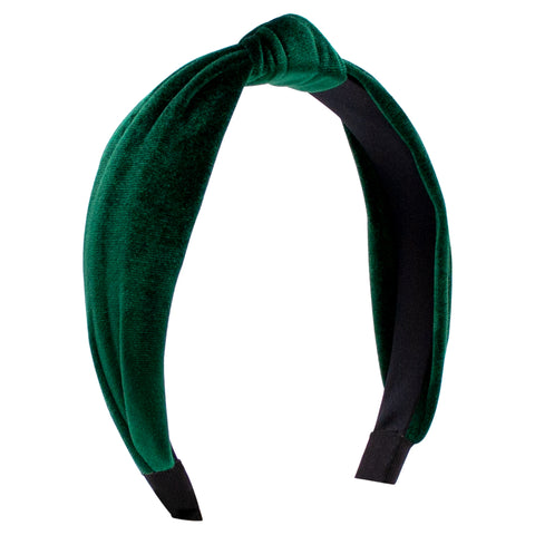 Forrest Green Velvet Knot Headband