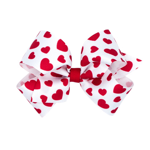 Medium Heart Print Bow