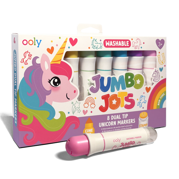 Jumbo Jots Dual Tip Unicorn Markers