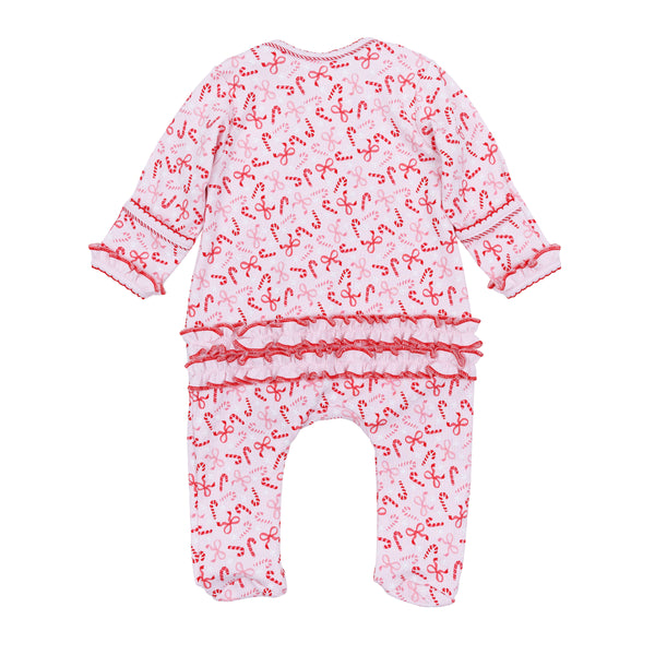 Candy Cane Lane Ruffle Footie
