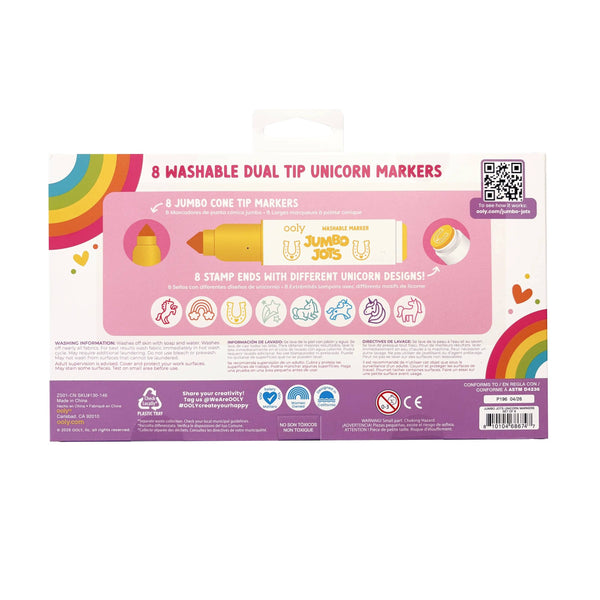 Jumbo Jots Dual Tip Unicorn Markers