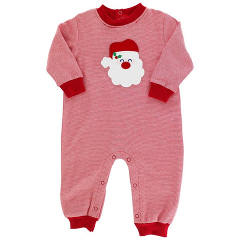 Boys Santa Knit Romper