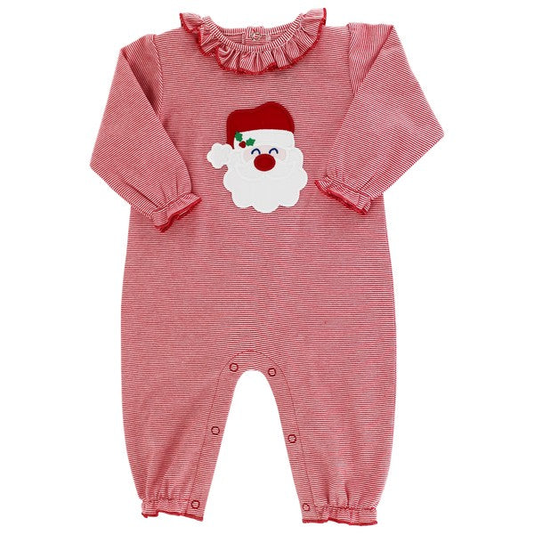 Girls Santa Knit Romper