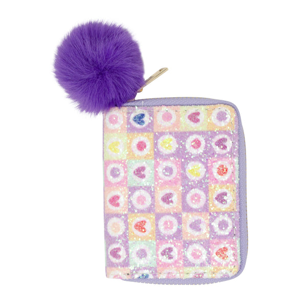 Glitter Hearts Wallet: