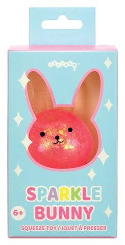 Pink Sparkle Bunny Squeeze Toy