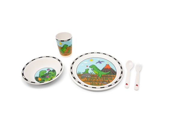 Bamboo Dish Set - Dino