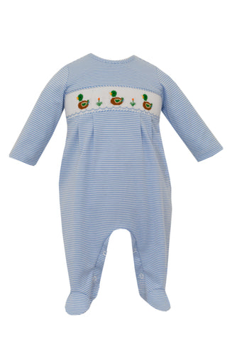 Smocked Mallard Long Footie