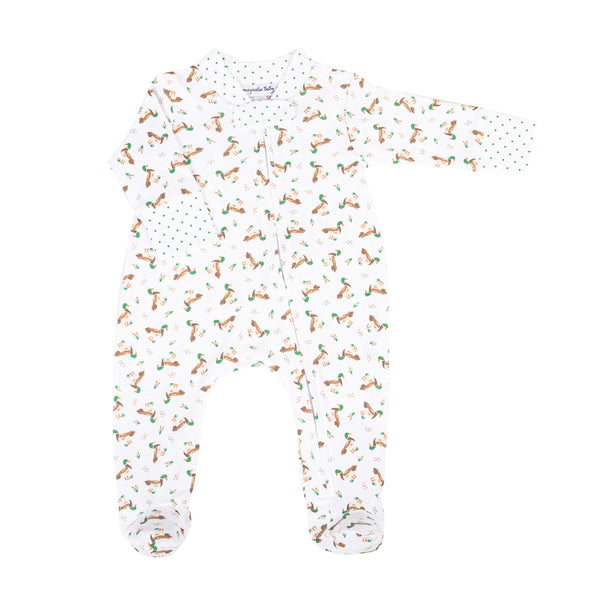 Mallard Pond Printed Zipper Footie