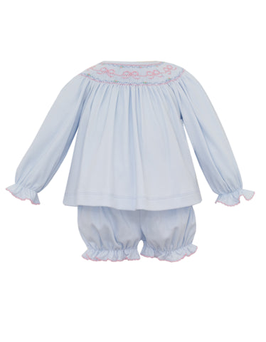 Smocked Bows Bishop Bloomer Set (18M)
