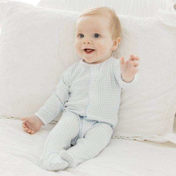 Peek-A-Boo Wishes Footie - Light Blue