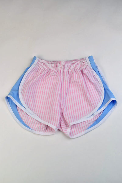 Pink Stripe Shorts w/ Blue Side