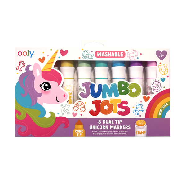 Jumbo Jots Dual Tip Unicorn Markers