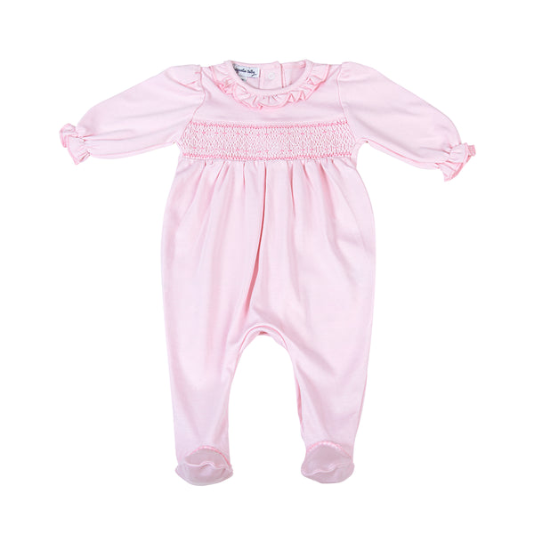 Pink Smocked Footie