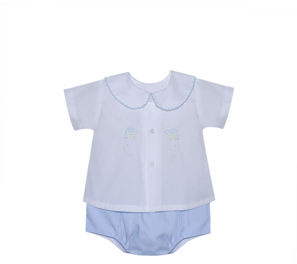 Blue Blanche Diaper Set-Cars