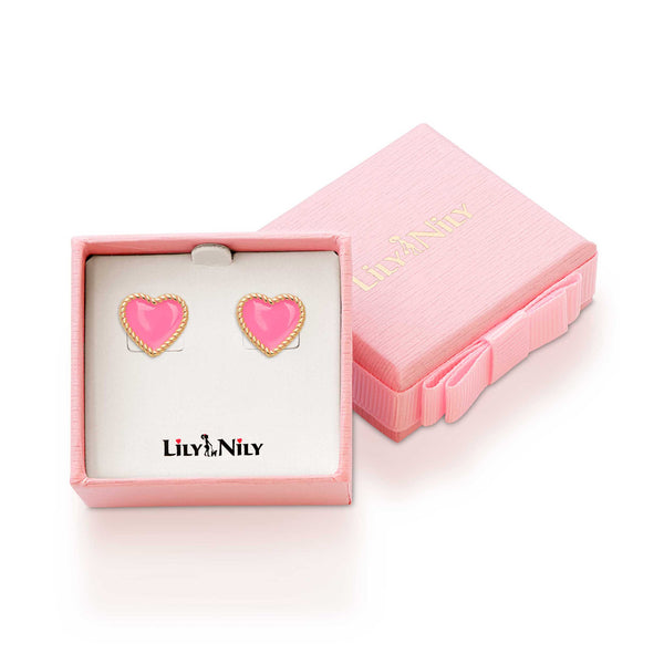 Heart Twist Stud Earrings