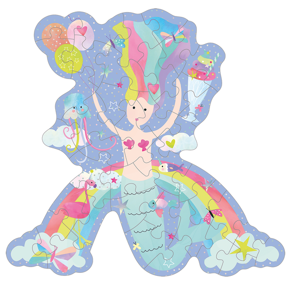 Fantasy 40pc "Mermaid" Shaped Jigsaw Puzzle