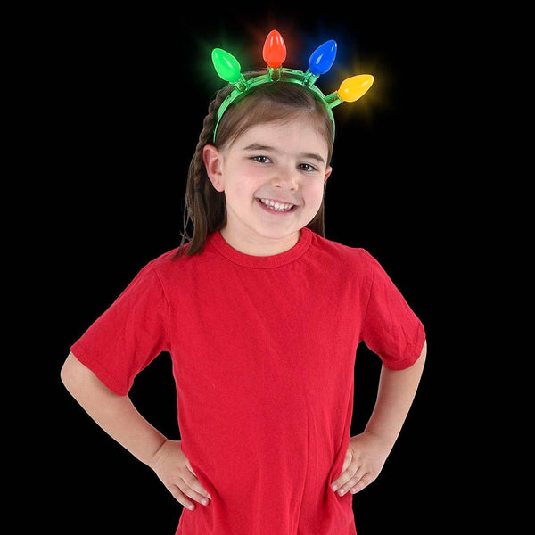 Light Up Christmas Bulb Headband