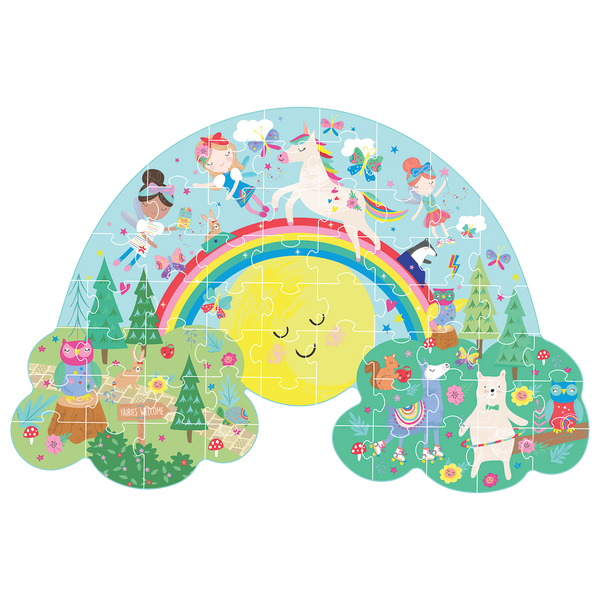 Rainbow Fairy  60pc Shaped Jigsaw Puzzle