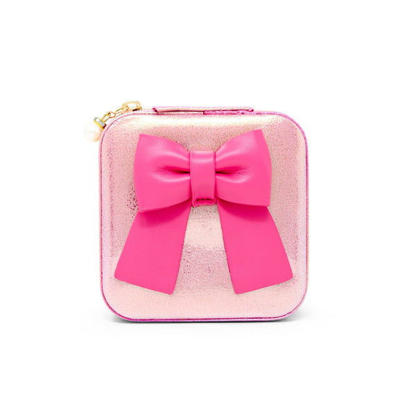 Hot Pink Shiny Jumbo Bow Jewelry Box