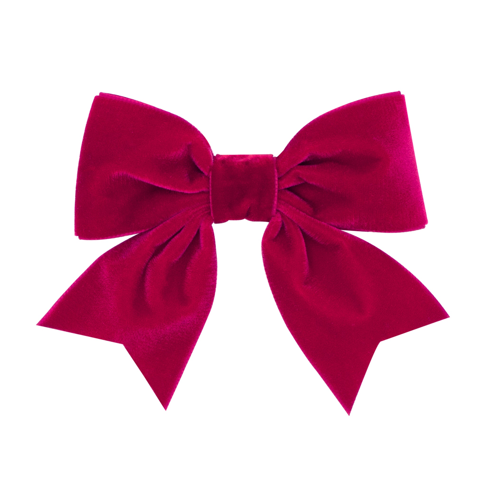 Small King Velvet Bow w/ Tails- Cardinal