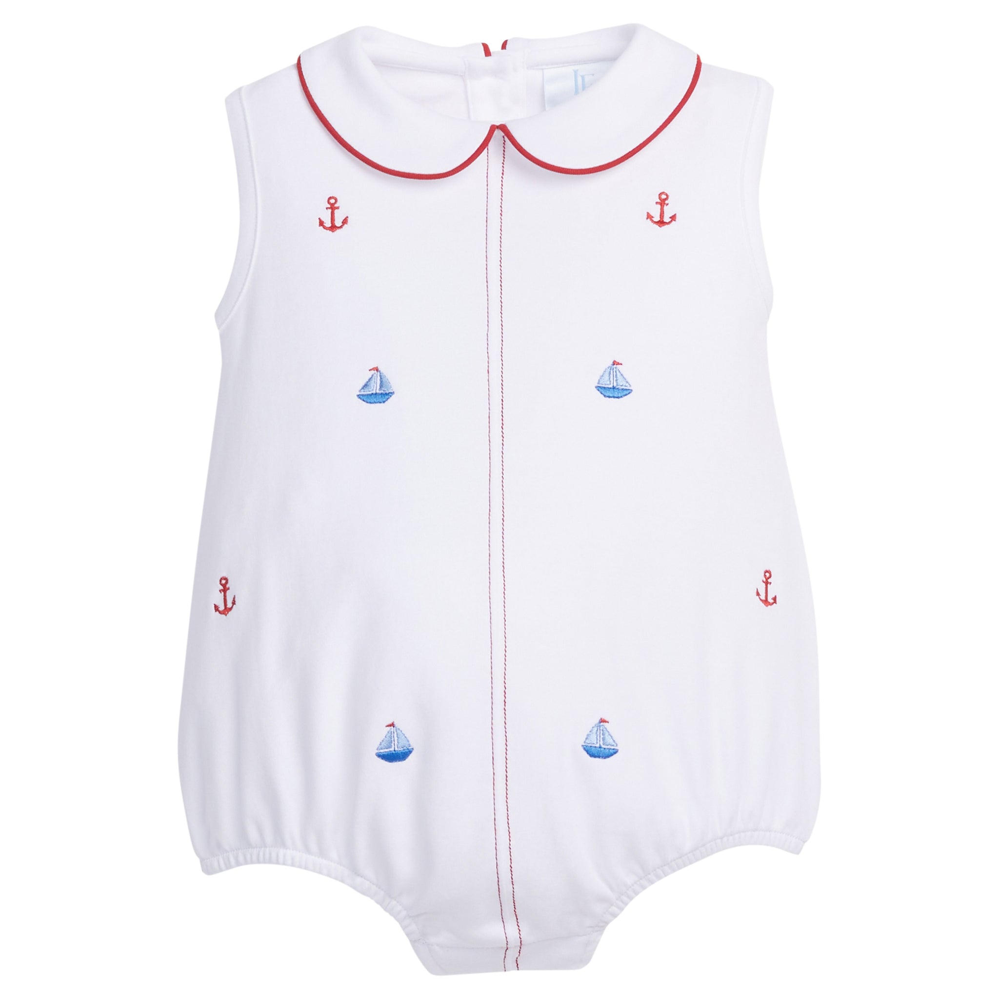 Embroidered Peter Pan Bubble- Nautical