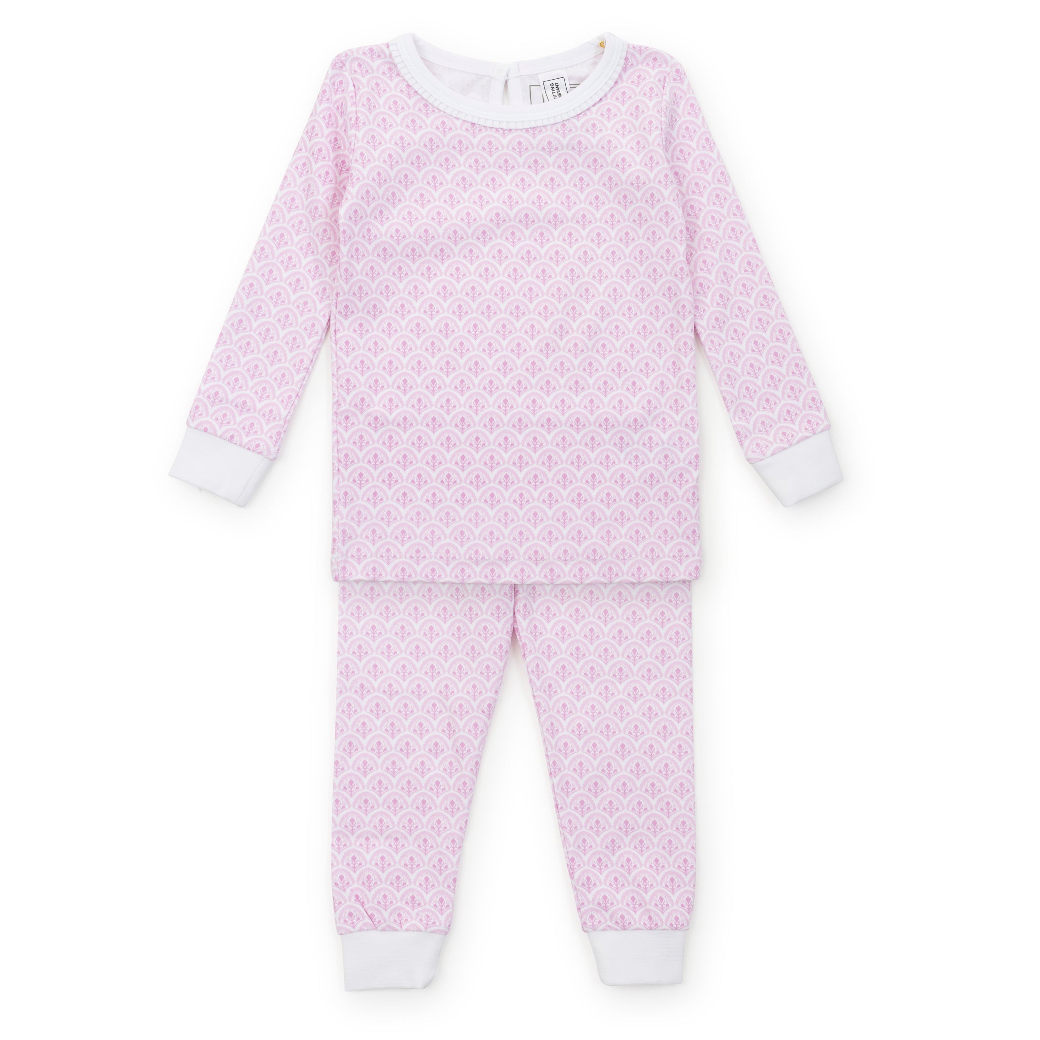 Ava Pajama Set- Scalloped in Pink