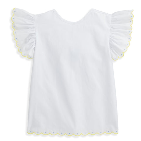 Bitsy Blouse- White and Yellow
