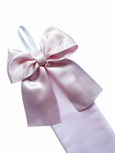 Bow Holder - Baby Pink Small Dots