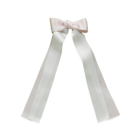 Double Pastel Long Tail Bow - Light Pink