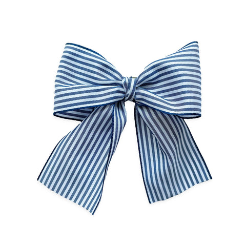 Big Stripes Sailor Bow - Navy Blue