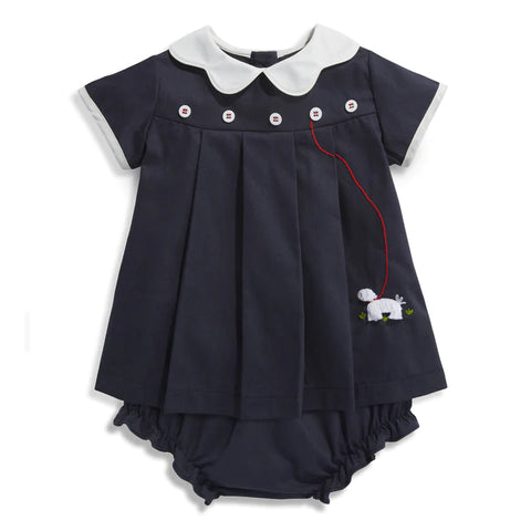 Embroidered Sheepdog Dress (18M, 24M, 2T)