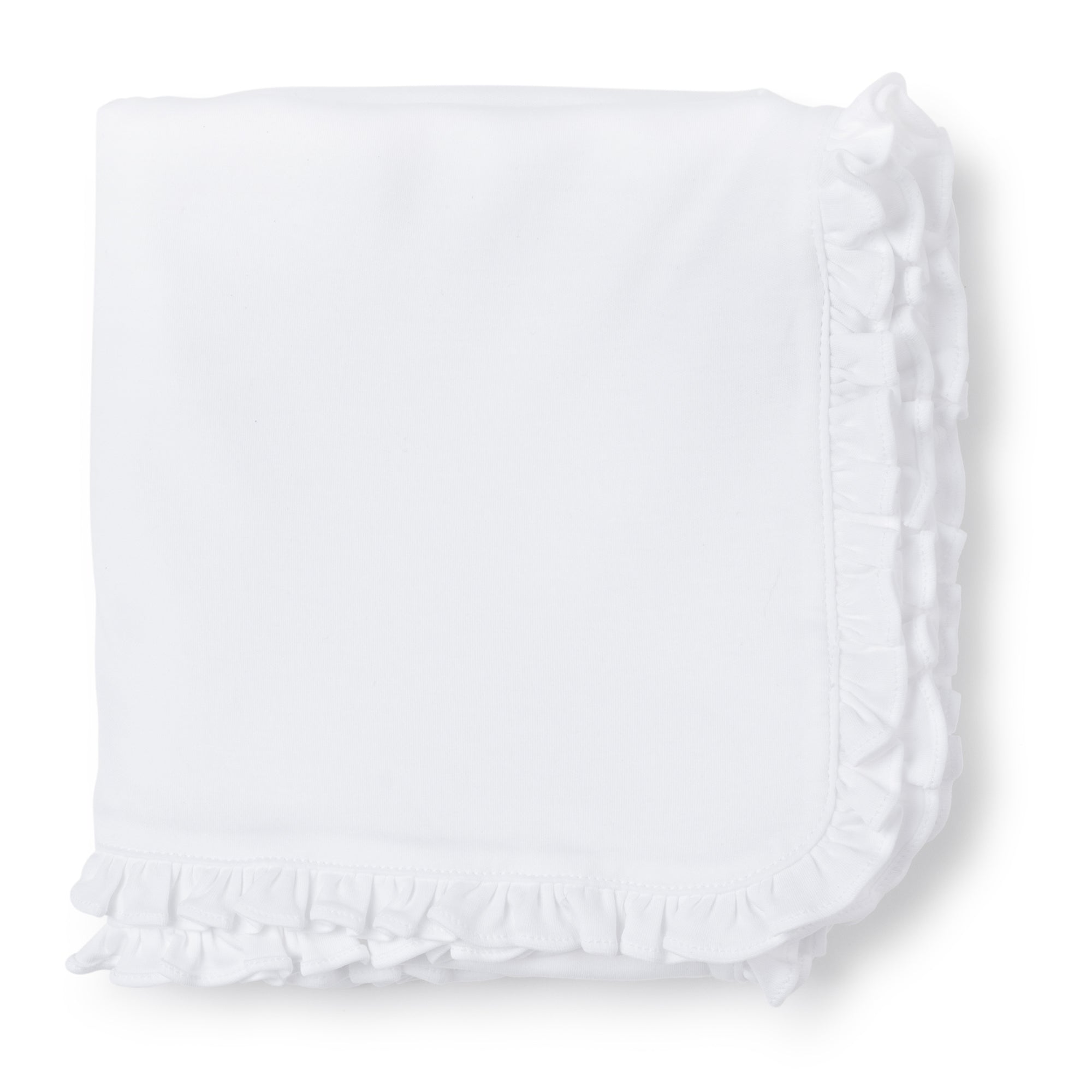 Ruffled Blanket - White