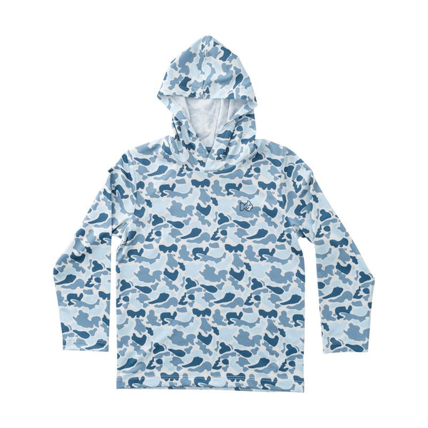 Pro Performance Hoodie T-shirt- Blue Break Point Camo