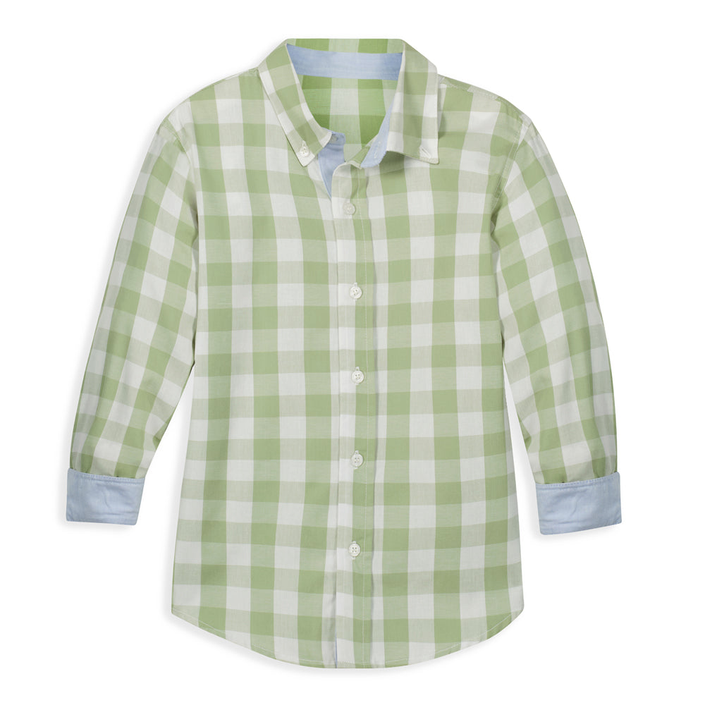 Chapman Buttondown - Sage Check