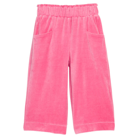 Cropped Palazzo Pant - Tulip Velour