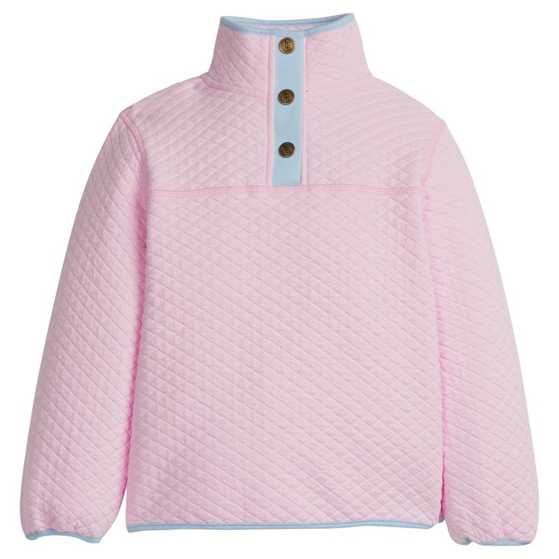 Classic Quilted Pullover - Light Pink / Light Blue